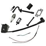 イグニッションコイル + スパークプラグ + 燃料/ オイルライン + フィルタ +マフラーガスケット + インテークマニホールドブーツは STIHL 021 023 025 MS210 MS230 