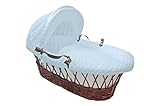 Cuddles Collection Dimple Dressing on Moses Basket (Blue) by Cuddles Collection