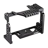 Andoer カメラケージ + トップハンドル + 15mmロッドベースプレートキット ビデオフィルムムービー スタビライザー アルミニウム合金 コールドシューマウント付き Sony A7II/A7III/A7SII/A7M3/A7RII/A7RIIIカメラ用, Camera Cage, ZWC8470070928049JN