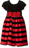 Little Meベビー女の子Holidayストライプドレスとパンティー カラー: レッド