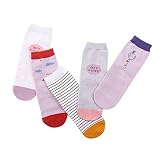 Tortor 1bacha(JP) 子供 靴下 女の子 ５点セット 可愛い キッズ ソックス 女児 綿 肌触りが良い 吸湿 赤ちゃん ベビー 靴下 セット 秋冬 通園 通学
