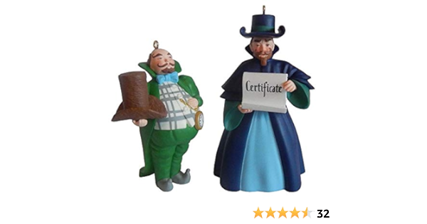 Amazon Co Jp 1997年hallmarkオーナメント オズの魔法使い マンチキンランド市長と冠婚葬祭 オーナメント2個セット おもちゃ