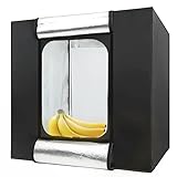 撮影ボックス 大型 折りたたみ 撮影用 三色LEDライト付き 撮影キット 写真 カメラ撮影ブース 背景布 3色付属 簡易スタジオ ミニスタジオ (140*140*140cm)