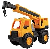 Bivoyud 車 おもちゃ 建設車両 おもちゃ 車 おもちゃ ショベルカー ブルドーザー 働く車 おもちゃ 建設車両 おもちゃ 砂場セット 建設現場 お風呂の玩具 砂場 お風呂 慣性おもちゃのトラック 誕生日プレゼント (特大クレーン [31*14*22cm])