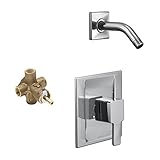 Moen KS90-P-TS2712NHCR 90 Degree 6-Inch Rain Shower, Chrome [並行輸入品]