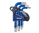 WORKPRO ショートアームボールポイント六角棒レンチセット インチ W022015