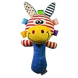 YeahiBaby Baby Kids Cute Cartoon Animal Soft Plush Rattles Hand Bells Educational Funny Toys Hand Ra