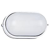Sea Gull Lighting 8925BLE-15 Riverside - One Light Outdoor Wall Sconce, White Finish with Frosted Ri