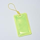 交通安全用リフレクター（反射シートタグ）長方形型40mm×70mm 黄色