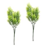 F Fityle 人工木の枝　緑　家　庭　装飾　針葉　樹木　家　オフィス　生き生き　活力　3セット選べる　　 - 2本