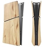 PS5スリムディスク/デジタル版フェイスプレート交換用カバープレート、カスタム木目パターンスキンケースABSサイドシェルPS5スリムコンソール用(デジタル版、ベーシック)