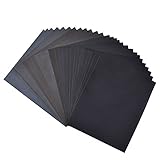 9 x 11 Inch, 400 to 3000 Grit Sandpaper Assortment, Dry/ Wet, 27 Pieces, for Automotive Sanding, Woo