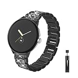 [AiMaoo] バンド Google Pixel Watch 4 3 41mm (2025/2024)/2 1 対応 交換バンド 金属ベルト ステンレス おしゃれ キラキラ ラインストーン 女性 キラキラ 調整工具付き Pixel Watch 4 3 41mm/2 1 用 ベルト (ブラック)