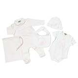 (アルマーニベビー) ARMANI BABY ベビー服 出産祝い 5点セット (半袖ロンパース・長袖カバーオール・ スタイ・キャップ・巾着袋) AKT06PK 6Mサイズ [並行輸入品]