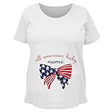 All American Babyカスタム7月4日:マタニティコットンTシャツ US サイズ: M カラー: ホワイト