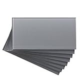 アスペクトPeel and Stick BacksplashスチールガラスBacksplashタイルサンプルのキッチン、トイレ( 3 " x 6 "サンプル)