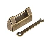 B Blesiya 伝統的　中国のロック　南京錠　ボックス　パドロック　キー付き　