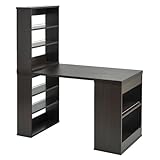 棚付き ラック付き　ユニットデスク　SGT-0088 (SGT-0088-db　ダークブラウン)