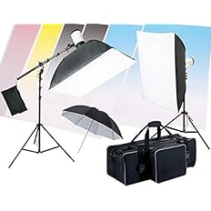 Amazon 料理撮影専科照明キット モノブロックストロボ2灯照明機材セット 便利な横棒ブーム 背景付 Cook Tb 250b モノブロックストロボ 通販
