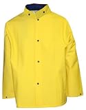 TINGLEY J53207.MD .35mm PVC/Polyester Storm Fly Front Jacket with Detachable Hood, Medium, Yellow [並