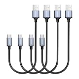 aceyoon USB Type C ケーブル 30cm 短い 4本セット タイプC ケーブル 0.3M 最大3A USB-A to USB-C 30センチ 高耐久ナイロン編み USB-C 機器に対応