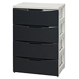 アイリスオーヤマ チェスト 4段 幅55cm ホワイト/ダークグレー COD-554