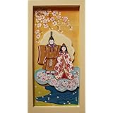 トールペイントご自分で描く図案付白木素材 mh-702　額入り立ちびな様