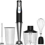 【2024新登場・コードレス ハンドブレンダー】HAGOOGI(ハゴオギ) マルチスティック 離乳食 ブレンダー 充電式 無段階変速 ミキサー 鍋キズ防止 氷も砕ける フードプロセッサー ジューサー 泡立て器 1台7役 調理器具 【ブラック】