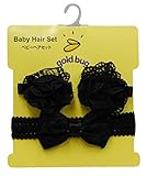 GOLDBUG 3Pヘアーセット ヘアーバンド, 2ヘアークリップ ブラックレース 23388