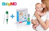 BabyMD 2 Piece Set Family 8 in 1 Thermometer ,Baby/Child/Adult Temp Checking Devices Multinational T