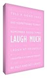 Feel Good Art Thick A4 Nursery Box Canvas Laugh Much (16 x 24 x 1.5-inch, Soft Pink) by Feel Good Ar