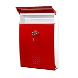 MIRACLE 【手紙が届くのが楽しみになる】 北欧風 ポスト 貴女の宅急便 大容量 赤い 黄色 投函物 玄関 ガーデニング 家具 インテリア 【 レッド 】 MC-POST1078-RD