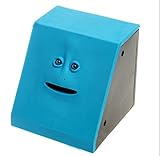 お金ボックス人面to eatお金貯金箱Saving Moneyクリエイティブギフトfor Kids Friends – ブルー
