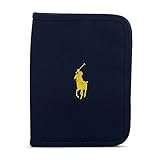 ラルフローレン(RALPH LAUREN) 母子手帳ケース キャンバス地 ロゴ刺繍 マルチケース ネイビー