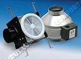 Fantech PB110 Inline Exhaust Bath Fan Kit, 110 CFM, Remote mount fan, for 4" duct [並行輸入品]