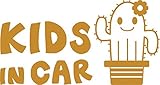 Sticker Shop Haru KIDS IN CAR サボテン ゴールド