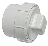 Canplas 193703AS PVC Female Cleanout Adapter with Plug, 3-Inch, White [並行輸入品]