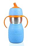 Kid Basix Safe Sippy Cup, The Original Stainless Steel Sippy Cup, Blue, 11oz by Kid Basix
