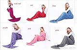 30 大人のマーメイドテールブランケット人魚姫の尾の部分の寝袋コクーンマットレスソファニット毛布手作りのリビングルームの寝袋送料無料