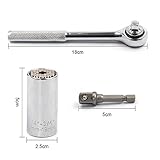 7-19mm Genuine Gator Grip Universal Socket Ratchet Power Drill Adapter Tool Uk