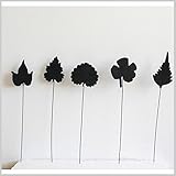 ピック ガーデン アレンジメント 花材 黒板 メッセージ かわいい おしゃれ ガーデニング LEAF PICK 5柄×各1本
