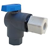 LASCO 19 – 5523角度ボールバルブ圧縮継手with Integralスリーブナット、3 / 8インチodチューブと1 / 4インチメスパイプスレッド、ナイロン/プラスチック