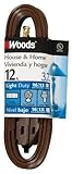 Woods 602 12-Foot Cube Extension Cord with Power Tap, Brown by Woods