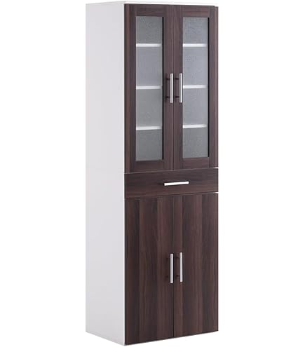 Amazon.co.jp: パモウナ 食器棚YC プレーンホワイト 幅60×高さ180×奥行