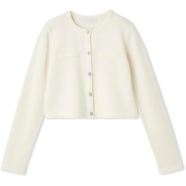 Amazon | [セルフォード] シルクカシミア混ファートリムカーディガン