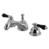 Kingston Brass KS3961PKL Restoration Widespread Lavatory Faucet with Pop-Up Drain, Polished Chrome b