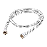 uxcell シャワー ラセンホース ステンレス 取り付け簡単タイプ　ステンレス鋼