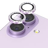 RoSoki iPhone 17 対応 カメラフィルム カメラカバー レンズ保護 強化ガラス カメラ 対応 レンズフィルム 指紋防止 硬度9H 耐衝撃 キズ防止 露出オーバー防止 高透過率 防滴 防塵 貼り付け簡単 カメラ保護カバー iPhone 17 用（ライトパープル）