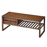 センターテーブル 木製 ローテーブル リビングテーブル 文机 完成品 コーヒーテーブル 引き出し 机 つくえ