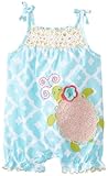 Mud Pie新生児女の子Turtleロンパース カラー: ブルー